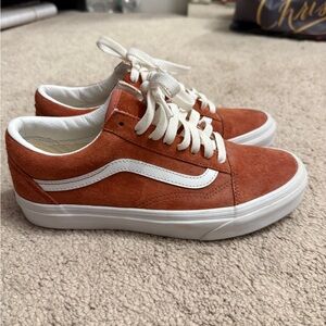 Vans Women’s Suede Sneakers - Rust and White
